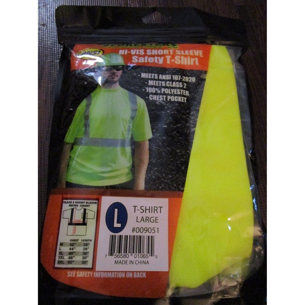Forester Men's Class 2 High Visibility Yellow Short Sleeve Safety T-Shirt Large